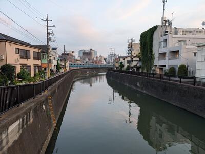 View of Nomi River from Umahiki Bridge